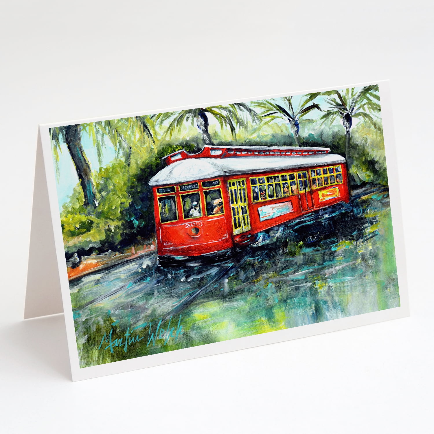 Little Red Street Car Greeting Cards Pack of 8 7 in x 5 in - Walmart.com