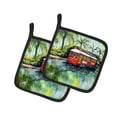 thumbnail image 1 of Little Red Street Car Pair of Pot Holders 7.5 in x 7.5 in, 1 of 6