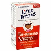 Little Remedies Infant Fever/Pain Reliever Liquid Natural Berry 2oz, 3 Pack
