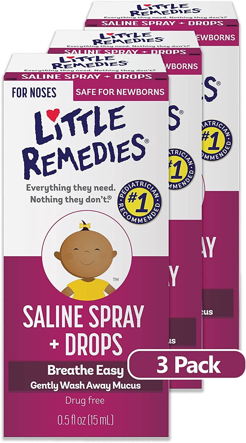 Is Drip Drop Safe For Kids Little Remedies Saline Spray and Drops | Safe for Newborns | 0.5 Fl. Oz
