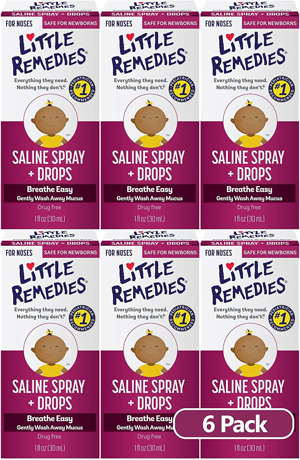 Little Remedies Saline Spray and Drops Safe for Newborns 1 Fl Oz