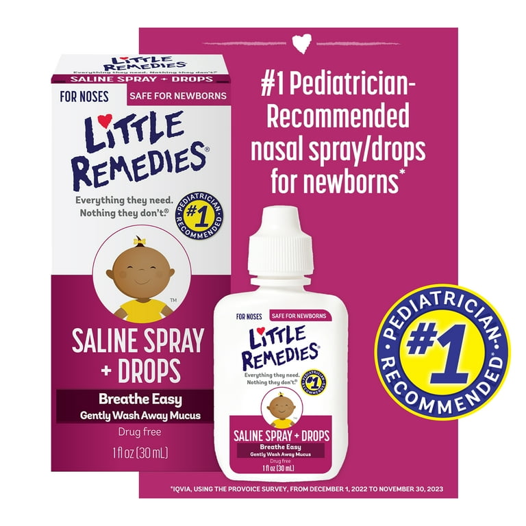 Little Remedies Sterile Saline Spray and Drops for Babies, Infant