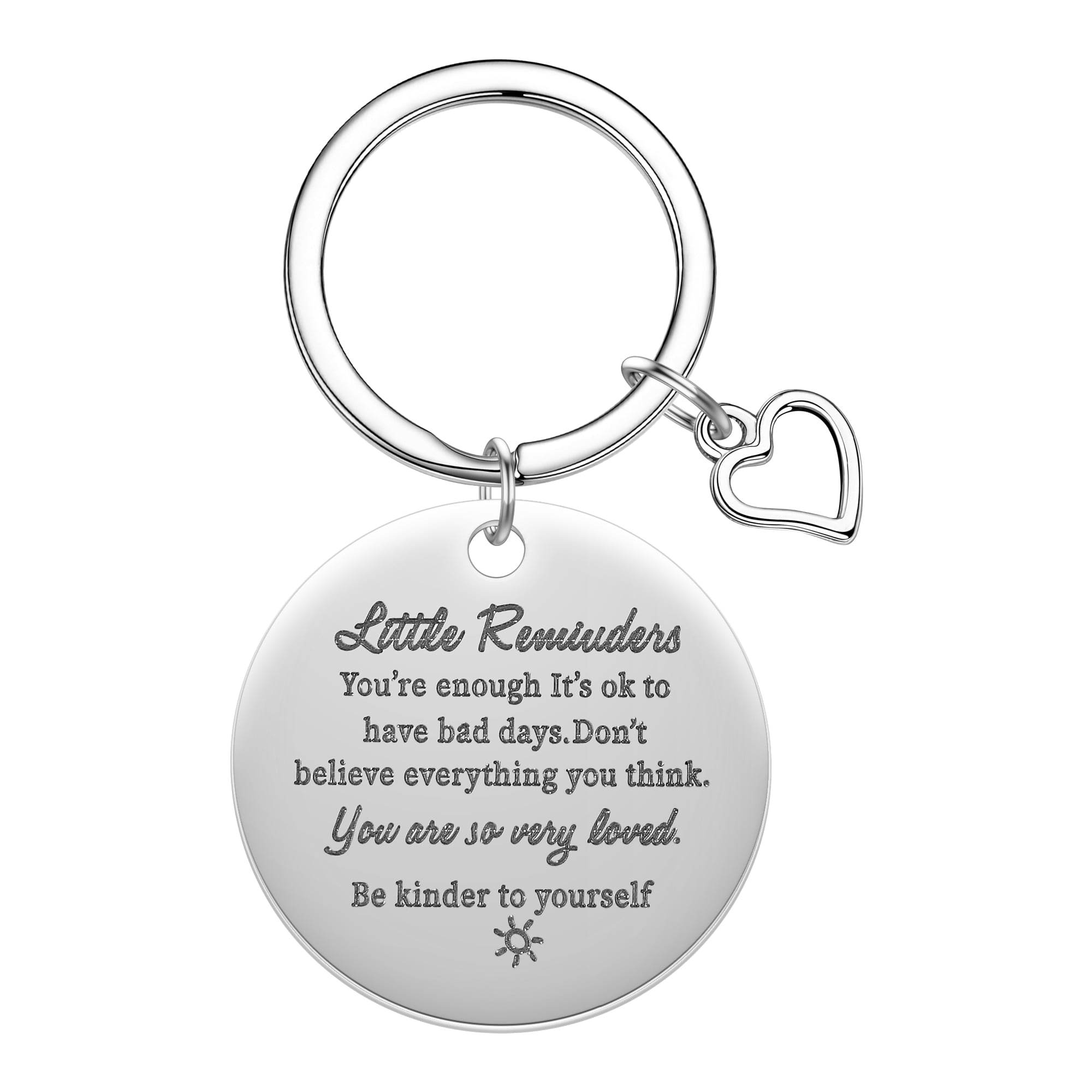 Little Reminders Key Chains Stainless Steel Pendant Keyring Daily ...