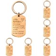 thumbnail image 1 of Little Reminders Keychain,Engravable Stainless Steel Blank Keychains,Inspirational Stainless Key Ring,Meaningful Positive Quote Metal Key Charm,Durable Encouragement Tag Keychain Pendant, 1 of 4