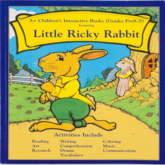 Little Ricky Rabbit Grades PreK-2-Children's Activity Book-Perfect Bind Paperback.