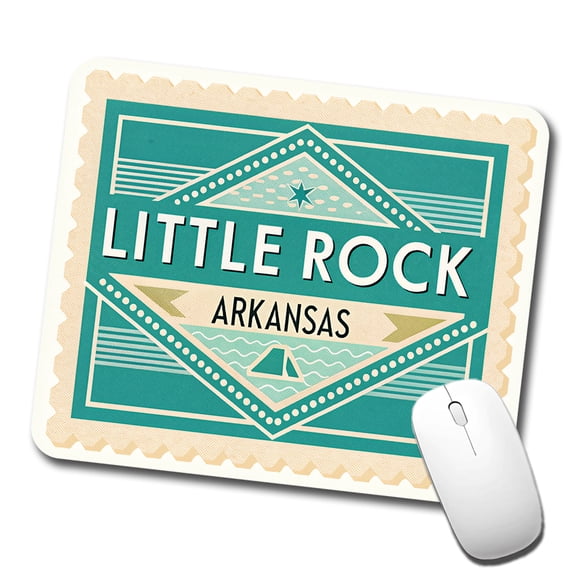 Little Rock AR Arkansas Travel Vacation Stamp Mouse Pad Low Profile Gaming Mat