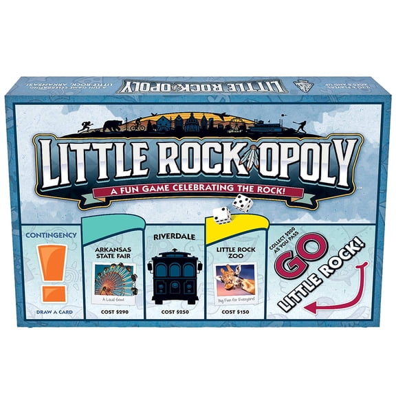 Late For The Sky: Little Rock-Opoly - City Themed Opoly-Style Board Game, Landmark Properties, Family Strategy, 2-6 Player, Traditional or 1hr Version