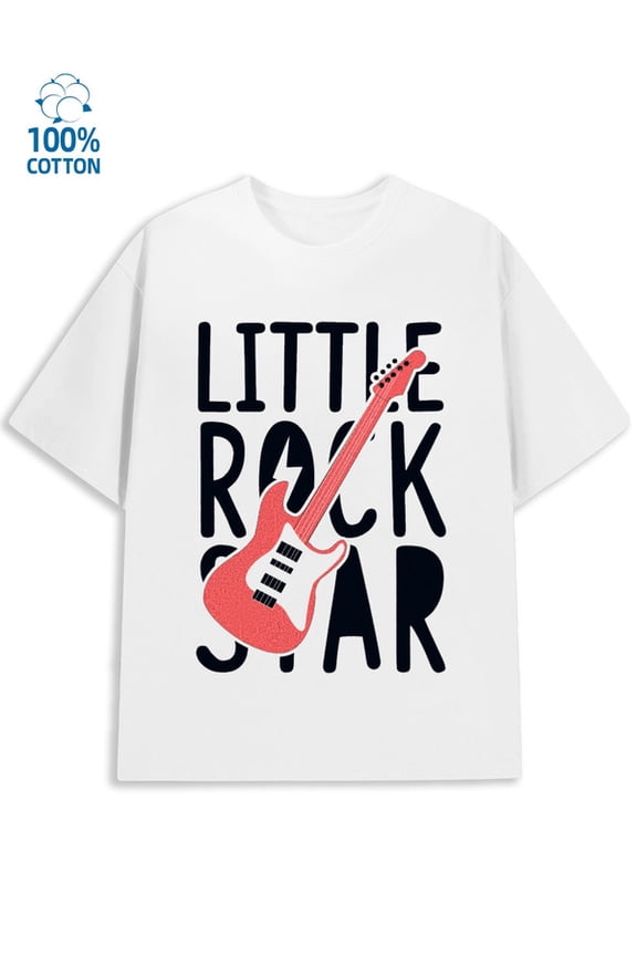 Little Rock Star mens music 180G 100% Cotton white country vintage Vintage Unisex Shirt Graphic tshirts Retro Unisex Shirt Cotton tshirts Unique Design Unisex Shirt Graphic Tee tshirts