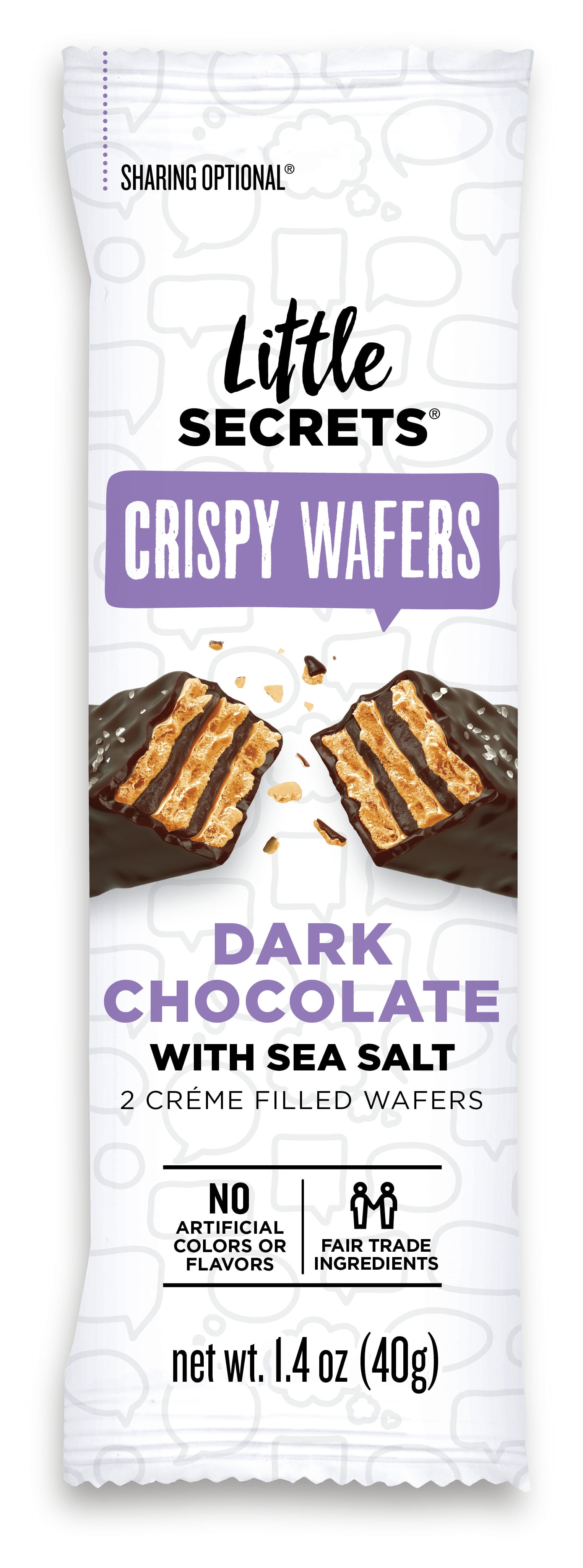 Little Secrets Crispy Wafers Dark Chocolate with Sea Salt, 1.4 Ounces