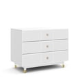 thumbnail image 1 of Little Seeds Aviary 3-Drawer Dresser with Gold Hardware, White, 1 of 12