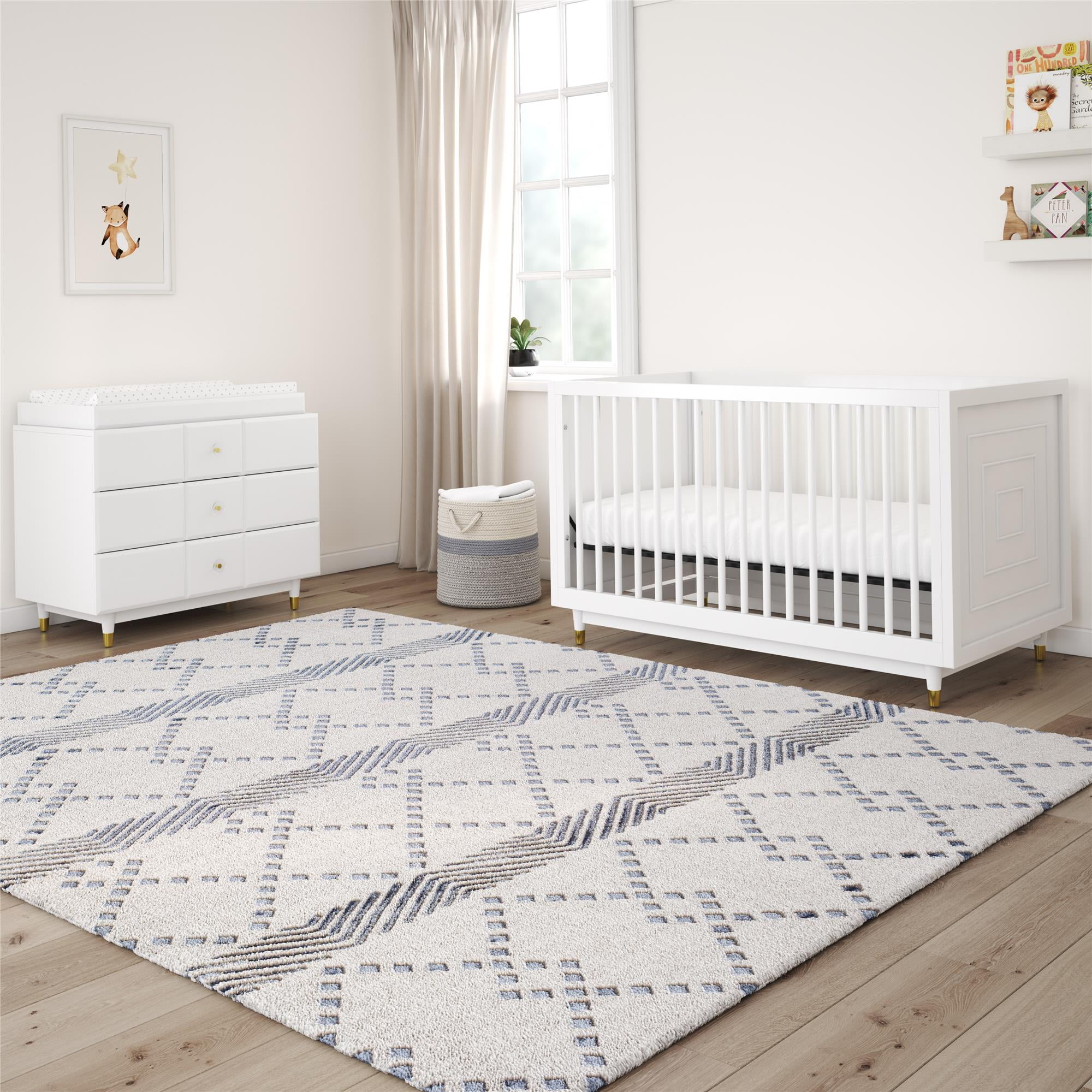 Little Seeds Aviary Toddler Rail with Spindles, White