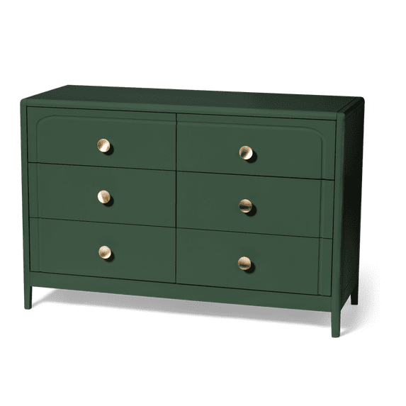 Little Seeds Briar 6-Drawer Dresser , Bottle Green