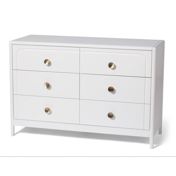 Little Seeds Briar Kids 6-Drawer Dresser, True White