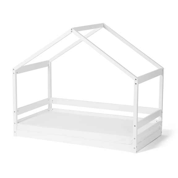 Little Seeds Trellis Toddler House Bed, True White