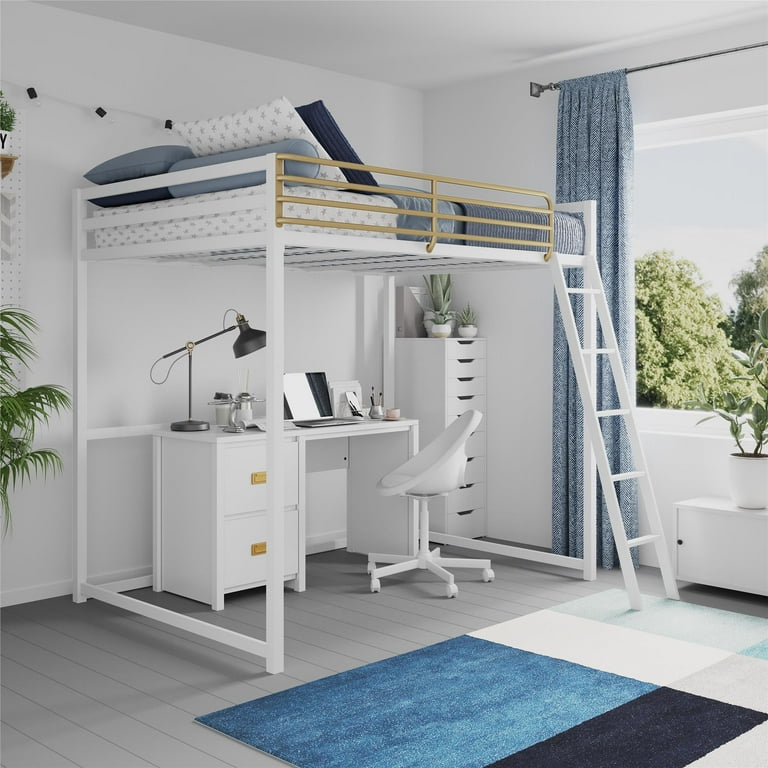 Little Seeds Haven Full Loft Bed White Gold Walmart