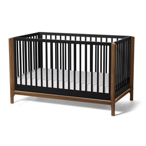 Little Seeds Laurel 4-in-1 Convertible Crib, Black/Acorn