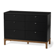 Little Seeds Laurel 6-Drawer Dresser , Black/Chestnut