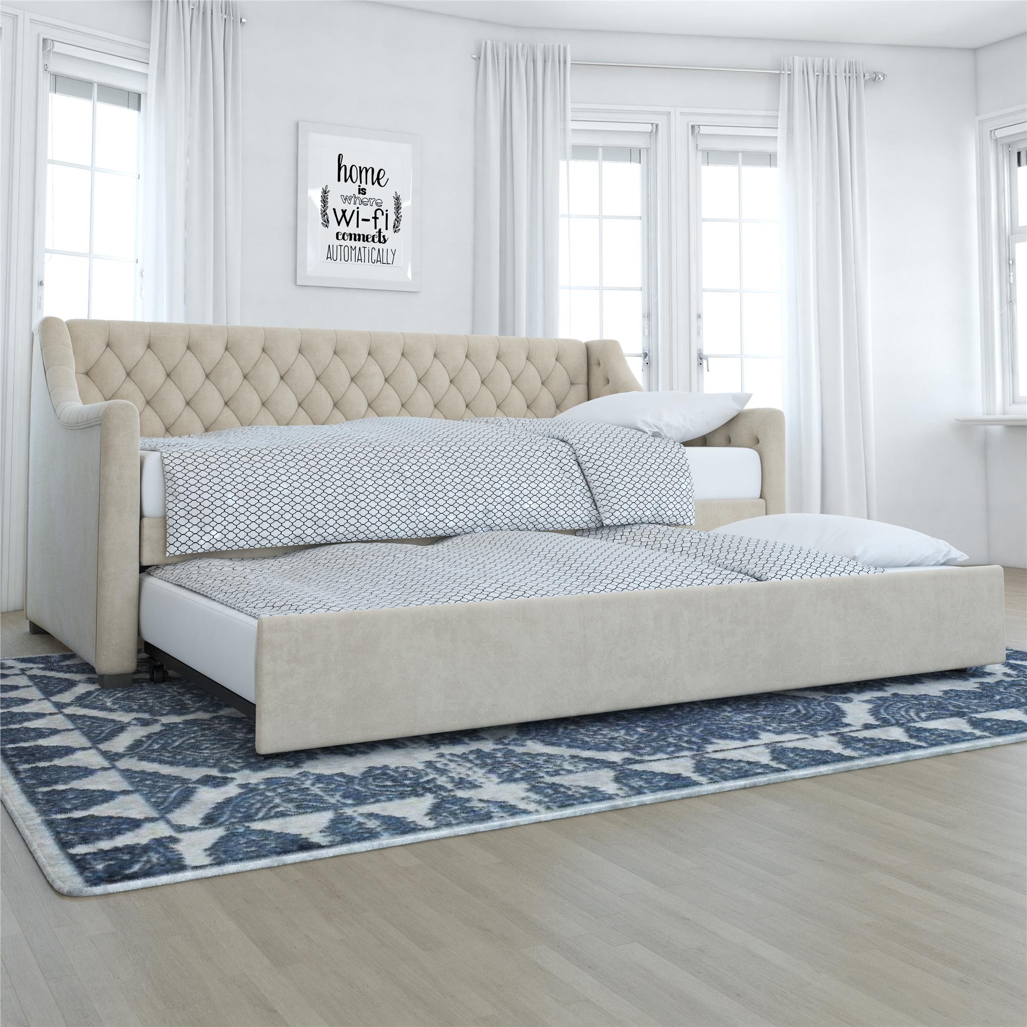 Little Seeds Monarch Hill Ambrosia Daybed and Trundle, Ivory Velvet, Twin - image 1 of 26
