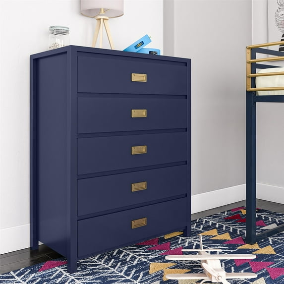Little Seeds Monarch Hill Haven 5 Drawer Navy Kids’ Dresser