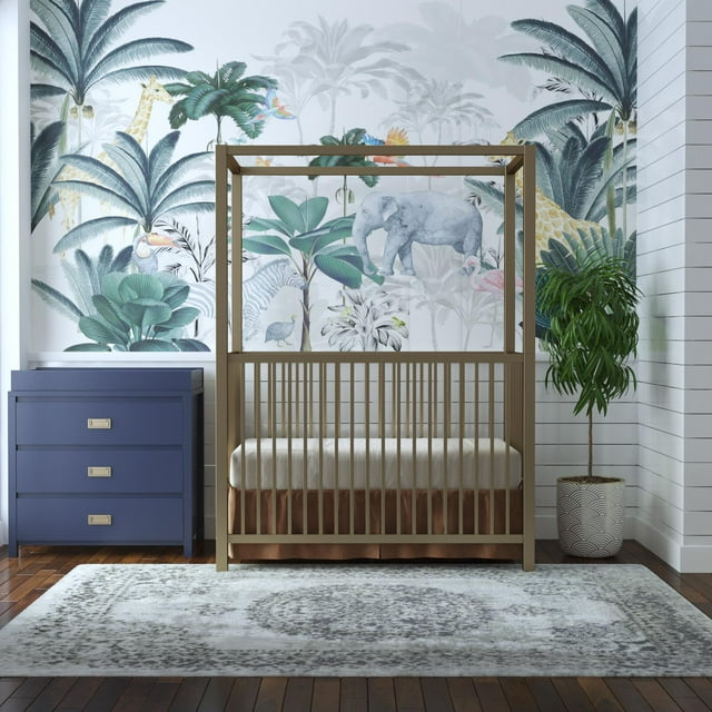 Little Seeds Monarch Hill Haven Gold Metal Canopy Crib
