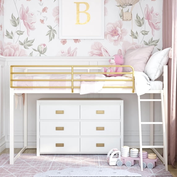 Little Seeds Monarch Hill Haven Twin Metal Junior Loft Bed