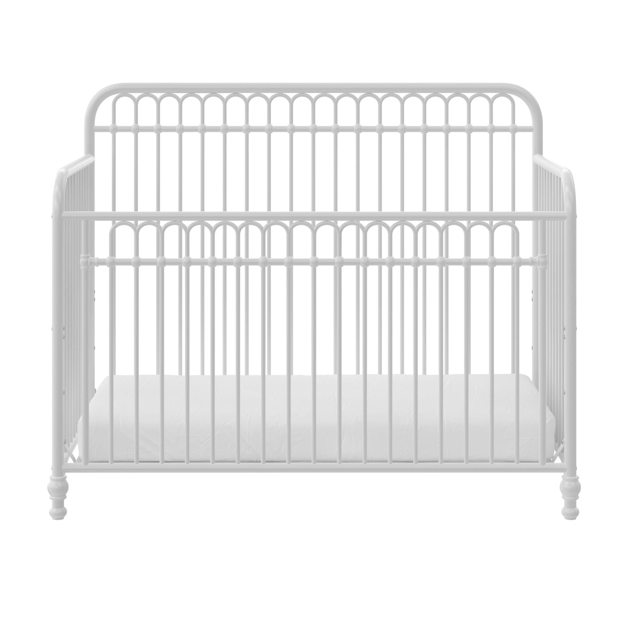Little Seeds Monarch Hill Ivy 3in1 Convertible Metal Crib, White