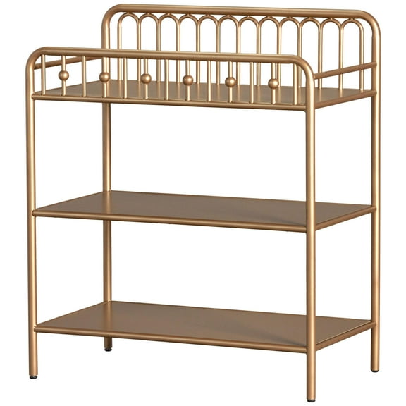 Little Seeds Monarch Hill Ivy Gold Metal Infant Changing Table, Gold