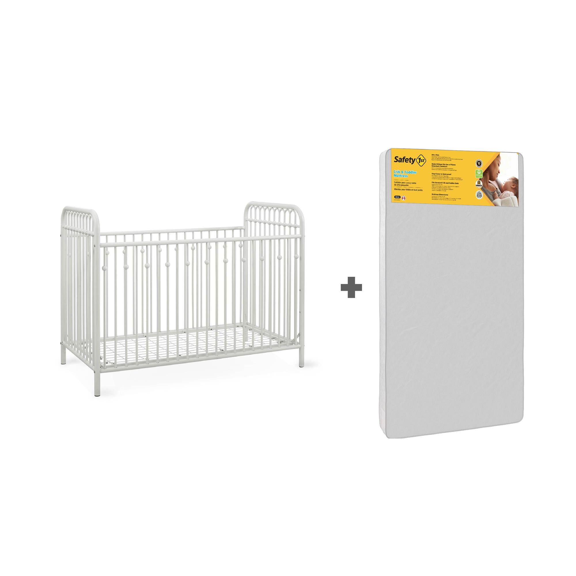 Little Seeds Monarch Hill Ivy Metal Crib and Safety 1st Grow with