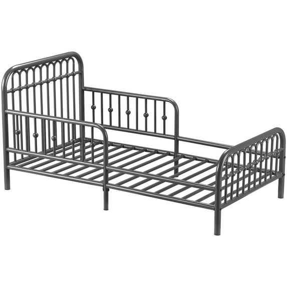 Little Seeds Monarch Hill Ivy Metal Toddler Bed, Gray