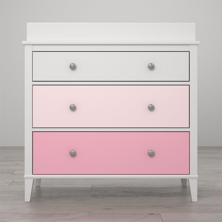 Free Shipping Little Seeds Monarch Hill Poppy 3 Drawer Changing Table White Pink Walmart