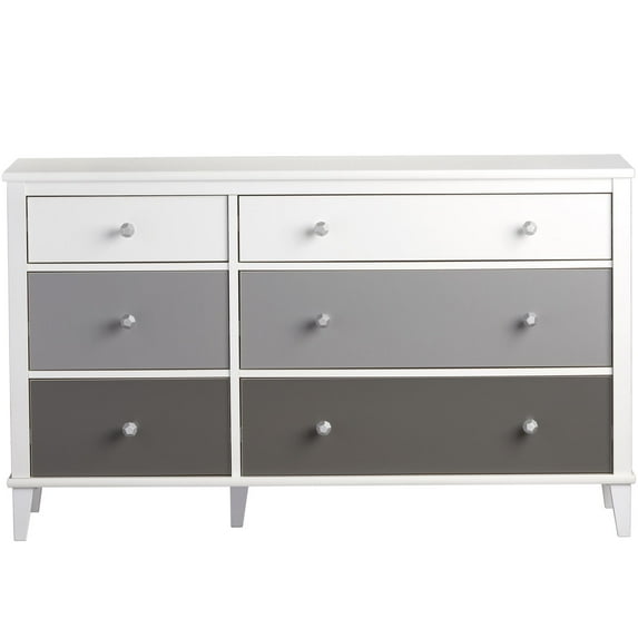 Little Seeds Monarch Hill Poppy 6 Drawer Dresser, White/Gray