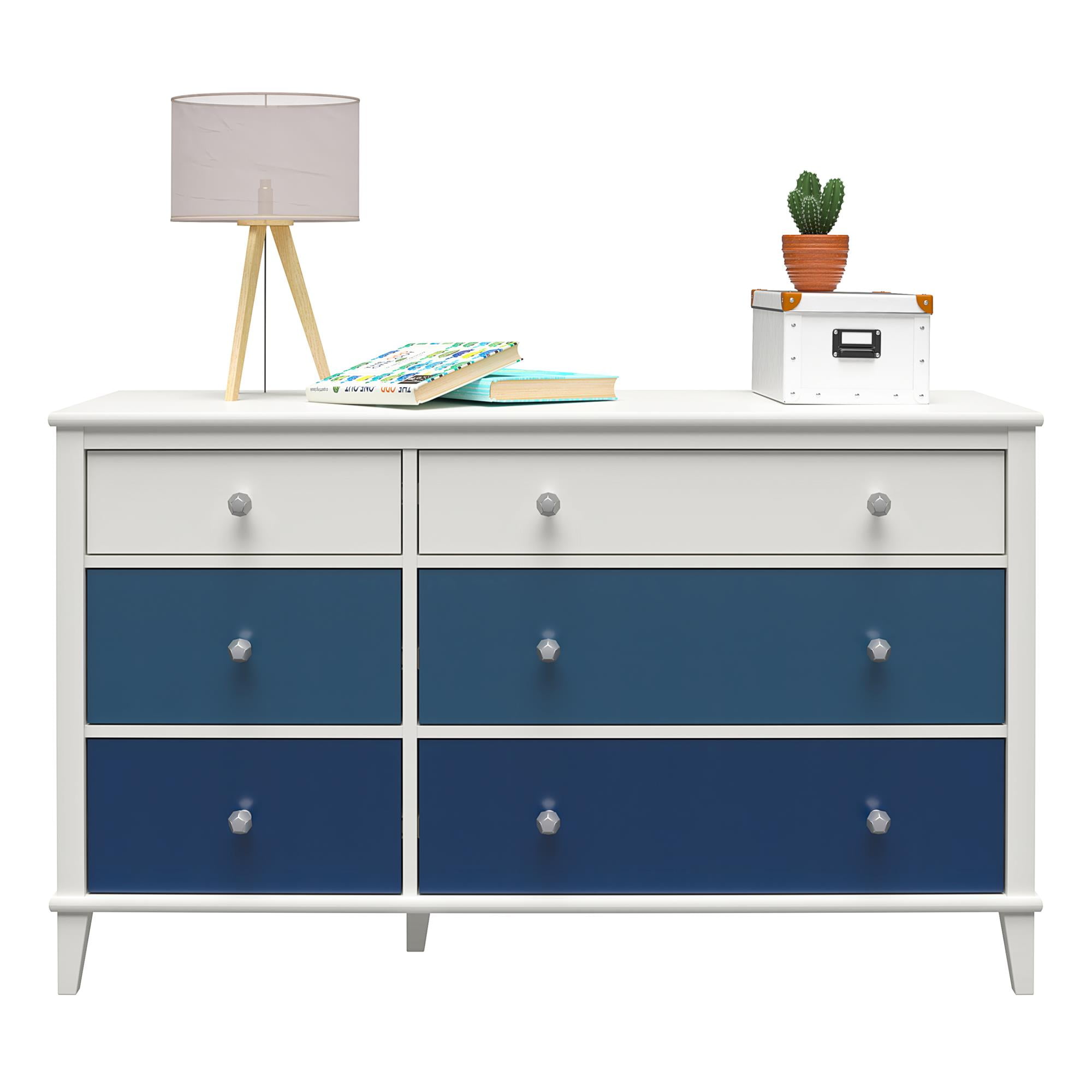 Little Seeds Monarch Hill Poppy White 6 Drawer Dresser, Blue Drawers - Walmart.com Little Seeds Monarch Hill Poppy White 6 Drawer Dresser, Blue Drawers - Walmart.com