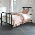thumbnail image 1 of Max & Finn Wren Metal Bed with Spindle Headboard, Twin, Black, 1 of 10