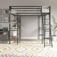 thumbnail image 1 of Max & Finn Nova Metal Loft Bed with Shelves, 1 of 10