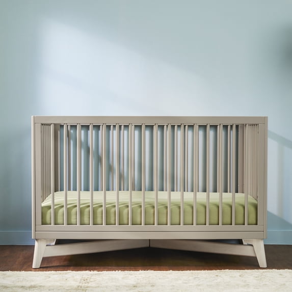 Little Seeds Pala 4-in-1 Convertible Baby Crib, Taupe/Whitewash