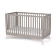 thumbnail image 1 of Little Seeds Pala 4-in-1 Convertible Baby Crib to Toddler Bed, Taupe/Whitewash, 1 of 12