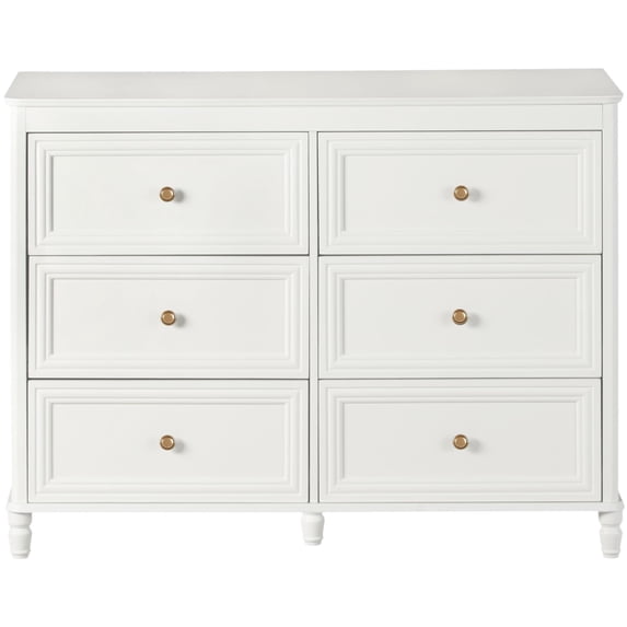 Little Seeds Piper 6-Drawer Dresser, Cream