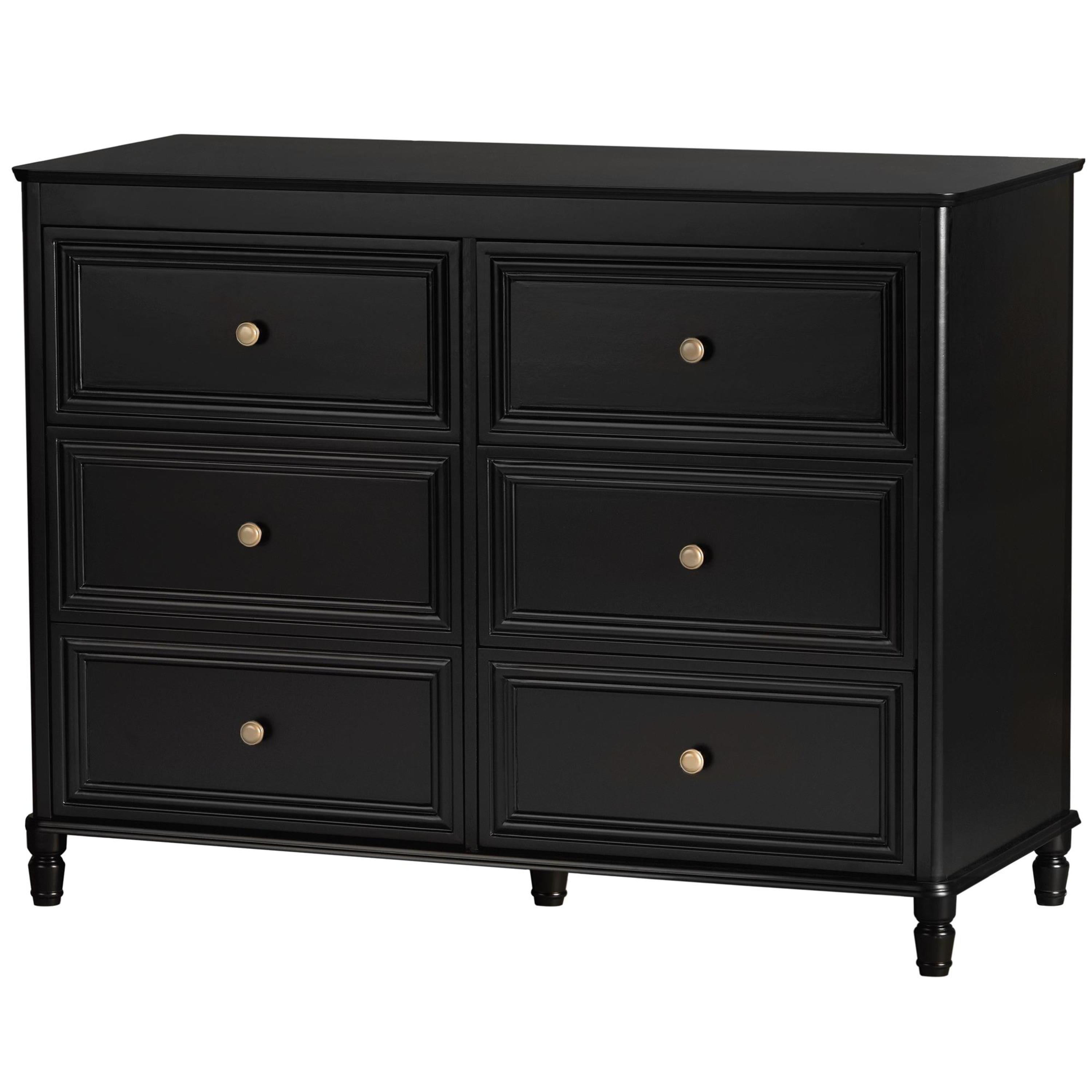 Little Seeds Piper Kids' 6-Drawer Dresser, Black