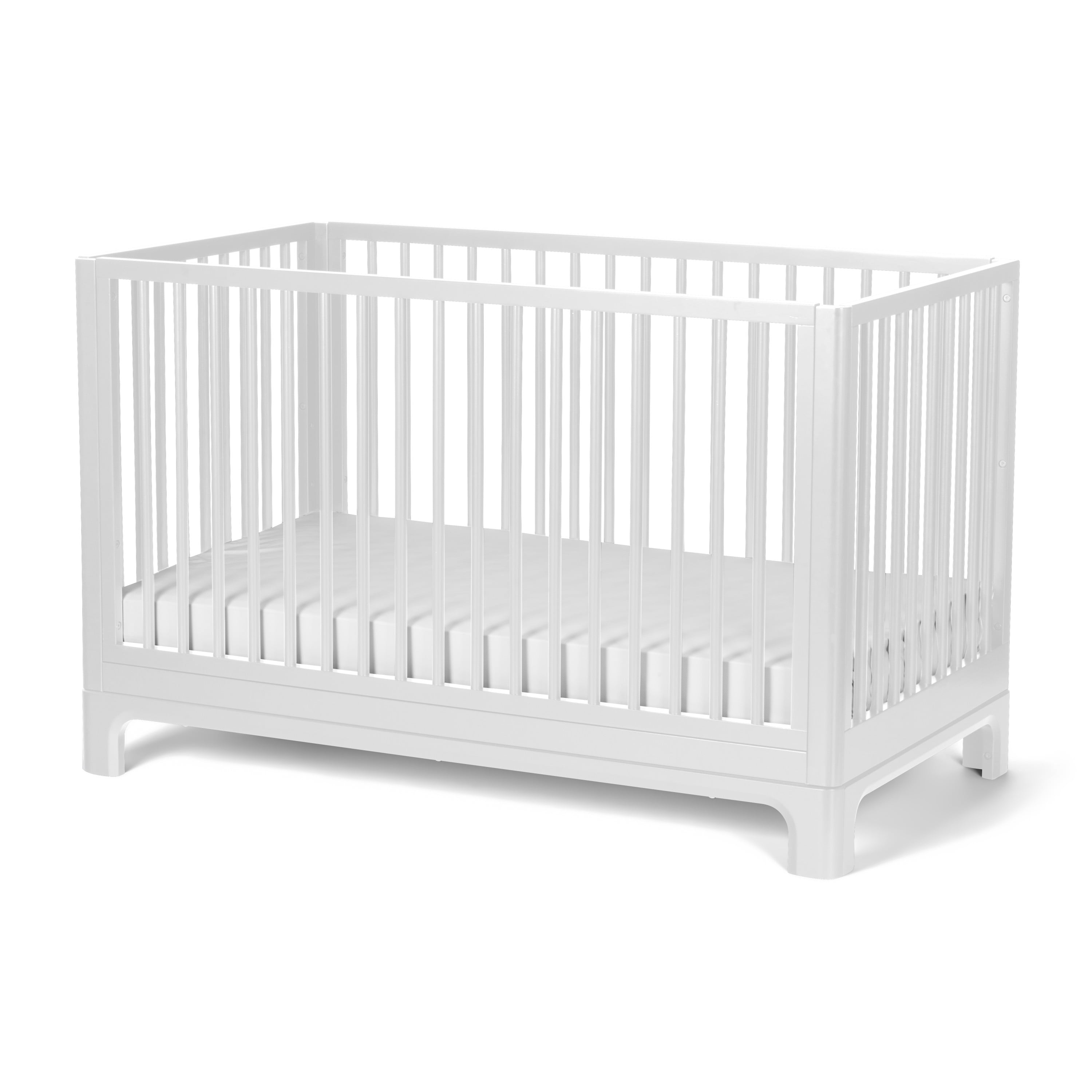 Little Seeds Posey 4-in-1 Convertible Baby Crib, True White