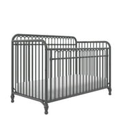 Little Seeds Raven 3-in-1 Convertible Metal Crib, Nursery Furniture, Gray