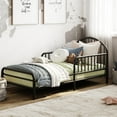 Little Seeds River Metal Toddler Bed, Black