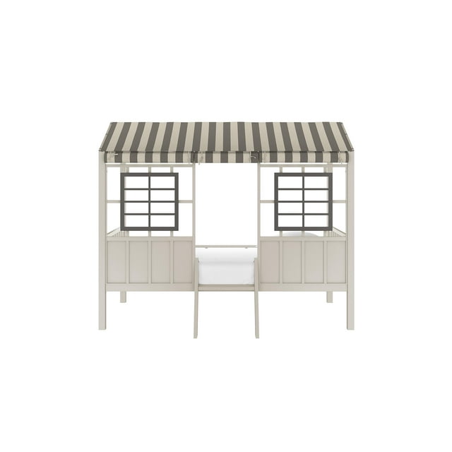 Little Seeds Rowan Valley Forest Loft Bed, Grey/Taupe - Twin
