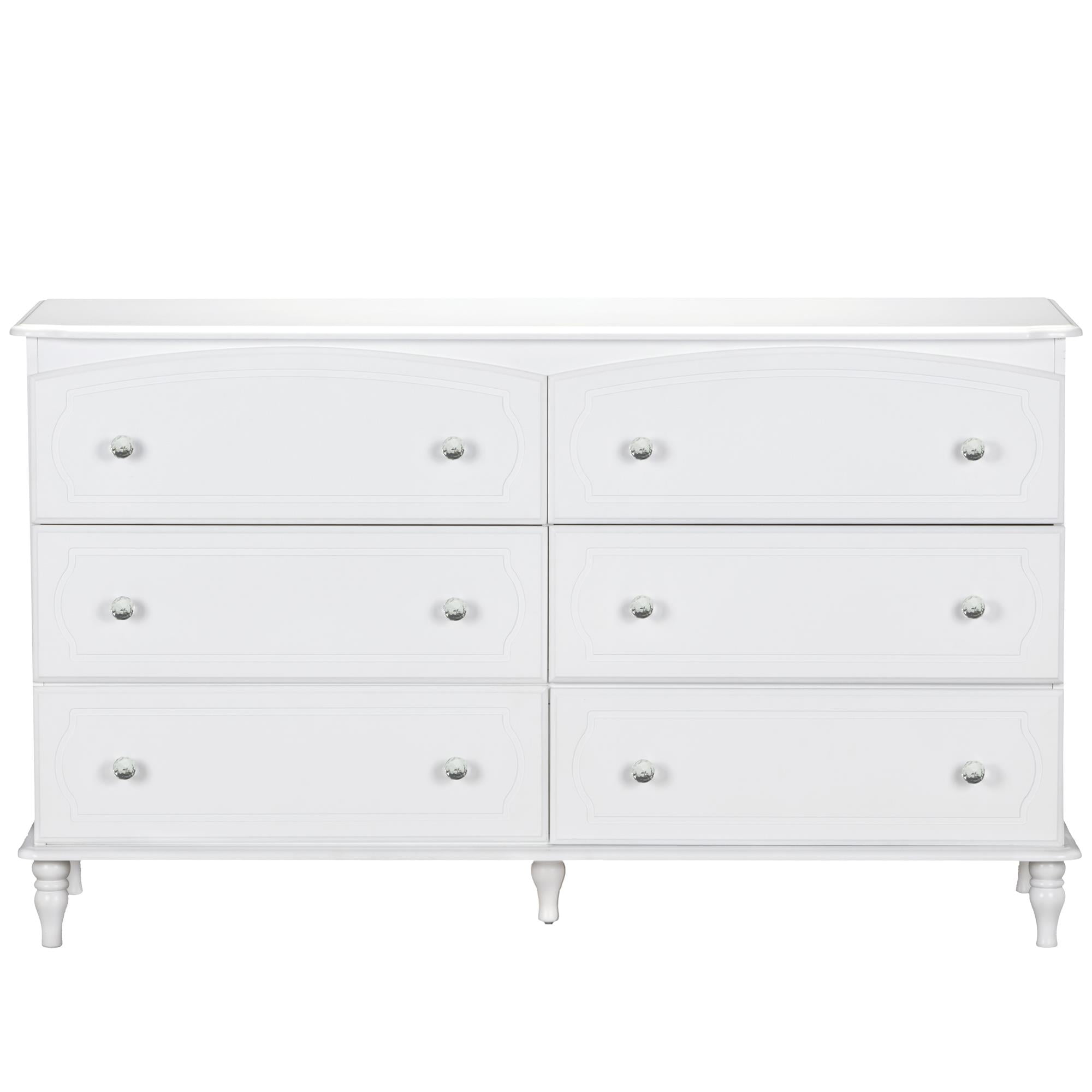 Elegant Rowan Valley Laren 6-Drawer Double Nursery Dresser in White