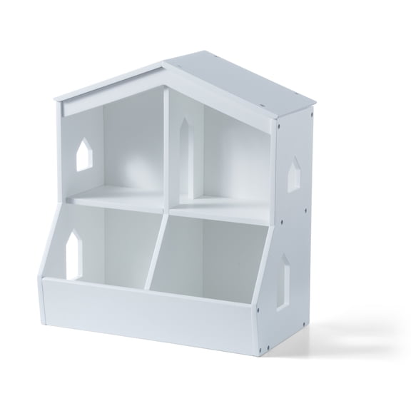 Little Seeds Trellis Toddler Storage Cubby Bookcase , True White