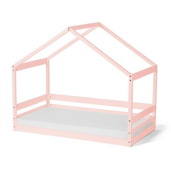 Little Seeds Trellis Toddler House Bed, Rosewater Pink