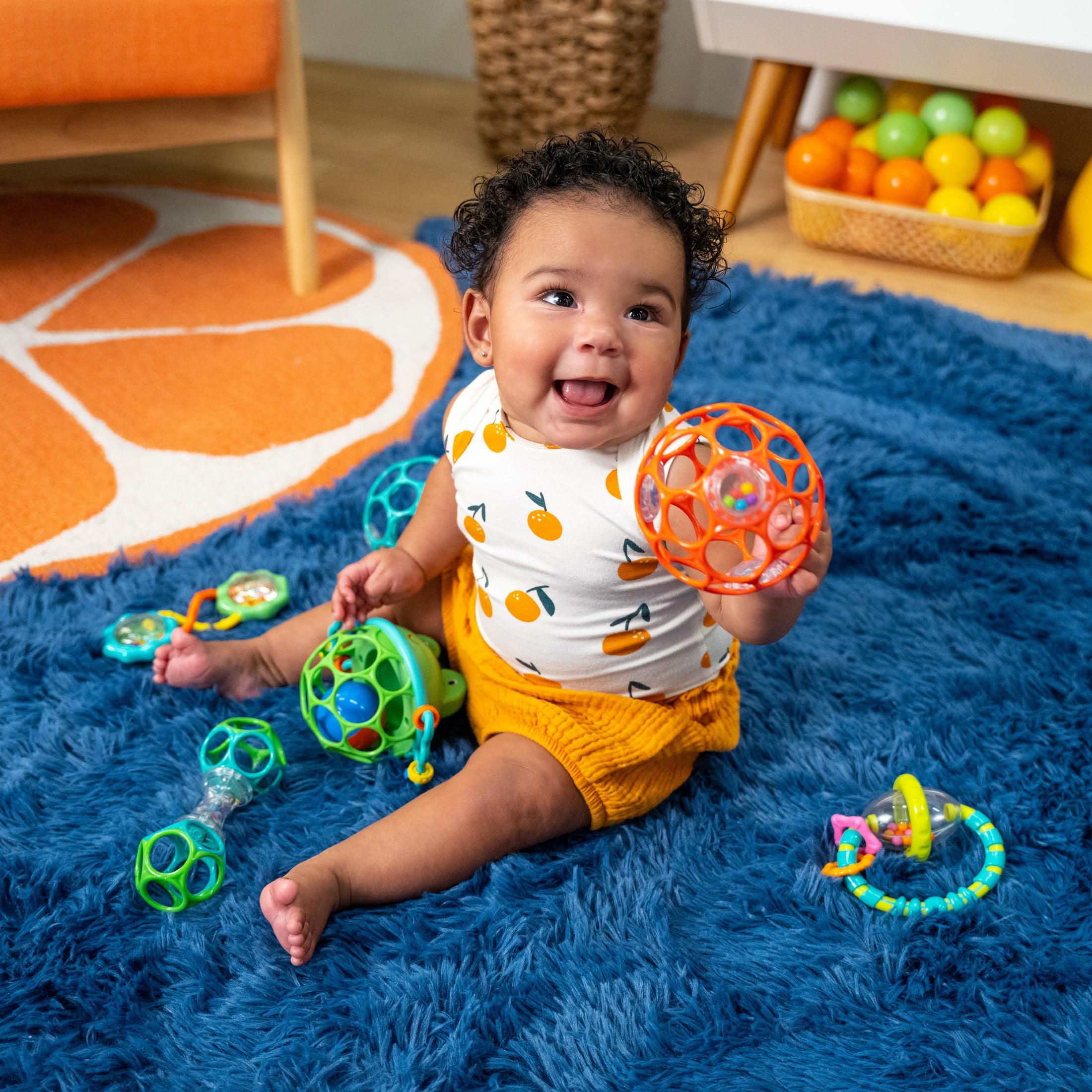 メルティーヌリボンバレッタ&リングSET サックス BABY,THE STARS Little Shakers 6pc Gift Set Baby Toys and Teethers, Unisex