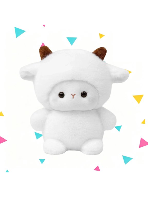 Little Sheep Plushie Lamb Stuffed Animal Plush Toy Birthday Gift for Kids Car Dashboard Office Desk & Home 5.9 inch