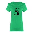 thumbnail image 1 of Little Shy Panda Shaped T-Shirt Women -Image by Shutterstock, Female XX-Large, 1 of 2