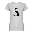 thumbnail image 1 of Little Shy Panda Shaped T-Shirt Women -Image by Shutterstock, Female x-Large, 1 of 2