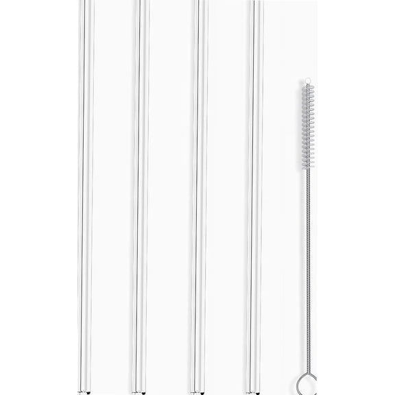 Little Sipper 6" x 7mm Made With Pride In The USA - Perfect Reusable Straw For Coffee, Tea, Wine, Juice, Water, Essential Oils - 4 Pack With Cleaning Brush